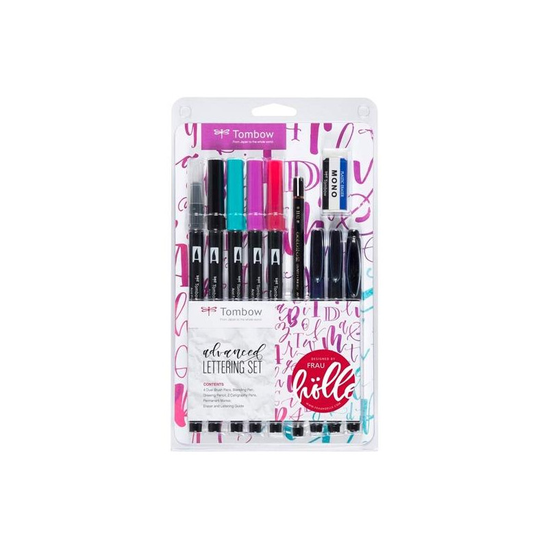 (LS-ADV) TOMBOW SET LETTERING AVANZADO ESTUCHE