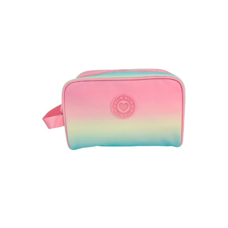 (T114-1053) TOYBAGS NECESER BLIN BLIN GRADIENT PINK 15X25X11CM IMPERMEABLE