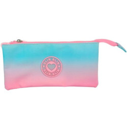 (T157-1053) TOYBAGS ESTUCHE TRIPLE BLIN BLIN GRADIENT PINK 11X23X5CM IMPERMEABLE