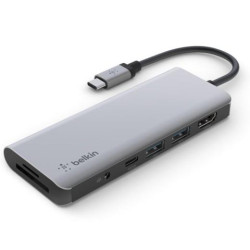 (AVC009BTSGY) BELKIN ADAPTADOR USB-C 7 EN 1