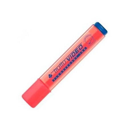 (F830206) TRATTO MARCADOR FLUORESCENTE VIDEO ROJO CAJA 12 UD