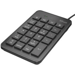(22221) TRUST TECLADO NUMÉRICO XALAS CABLE USB ULTRAFINO 23 TECLAS TAMAÑO NORMAL + 5 TECLAS MULTIMEDIA NEGRO
