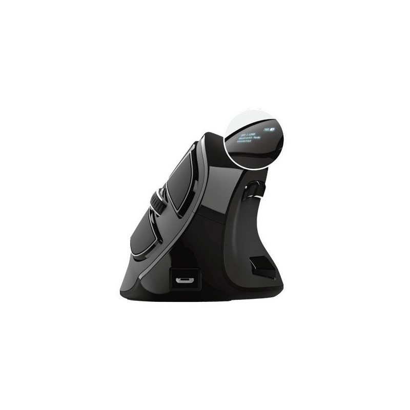 (23731) TRUST RATÓN VOXX ERGONÓMICO VERTICAL INALÁMBRICO BLUETOOTH 2.4GHZ 9 BOTONES RECARGABLE NEGRO