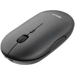 (24059) TRUST RATÓN PUCK INALÁMBRICO 800/1200/1600 DPI ULTRAFINO AMBIDIESTRO RECARGABLE NEGRO