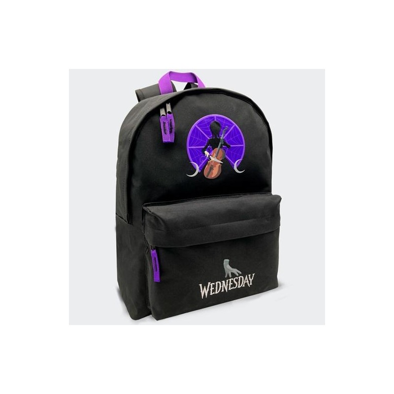 (T433-995) TOYBAGS MOCHILA AMERICANO WEDNESDAY MIERCOLES ADDAMS COMPARTIMENTO PORTALAPTOP
