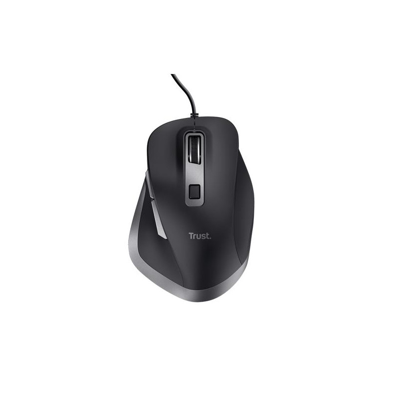 (24728) TRUST RATÓN FYDA CABLE USB 600/1400/2800/5000DPI DIESTRO 6 BOTONES NEGRO