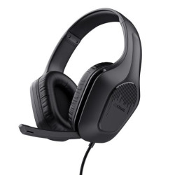 (24990) TRUST AURICULARES GAMING GXT 475 ZIROX HEADSET C/ MICROFONO DIADEMA AJUSTABLE JACK 3.5.MM NEGRO