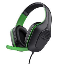 (24994) TRUST AURICULARES GAMING GXT 415X ZIROX HEADSET C/ MICROFONO DIADEMA AJUSTABLE JACK 3.5.MM VERDE/NEGRO