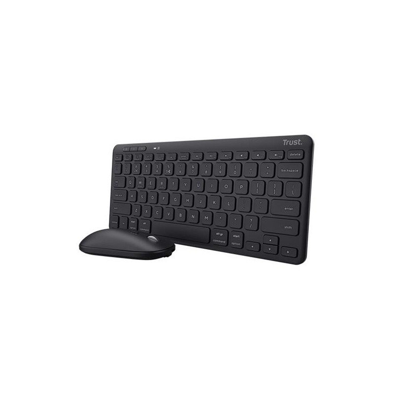 (25061) TRUST COMBO TECLADO + RATÓN  WIRELESS LRYA MULTIDISPOSITIVO RECARGABLES