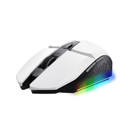 (25069) TRUST RATÓN GAMING FELOX GXT WIRELESS 800-4000DPI 6 BOTONES PROGRAMABLES ILUMINACIÓN LED RGB BLANCO