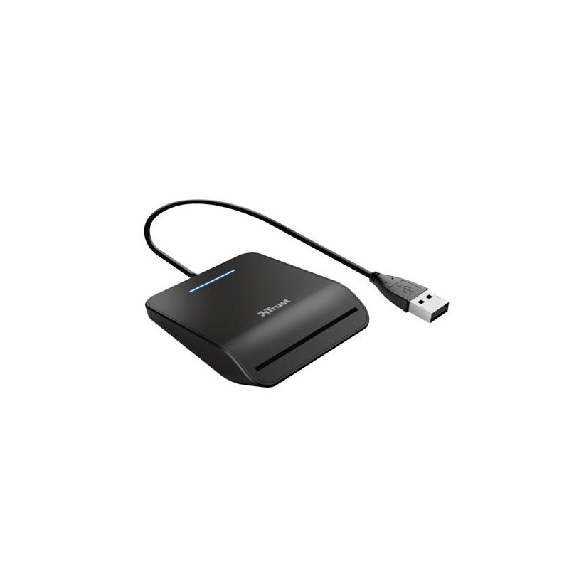 (23890) TRUST LECTOR DE TARJETAS EXTERNO DNI COMPATIBLE CON DNIE Y SMARTCARDS  USB 2.0  NEGRO