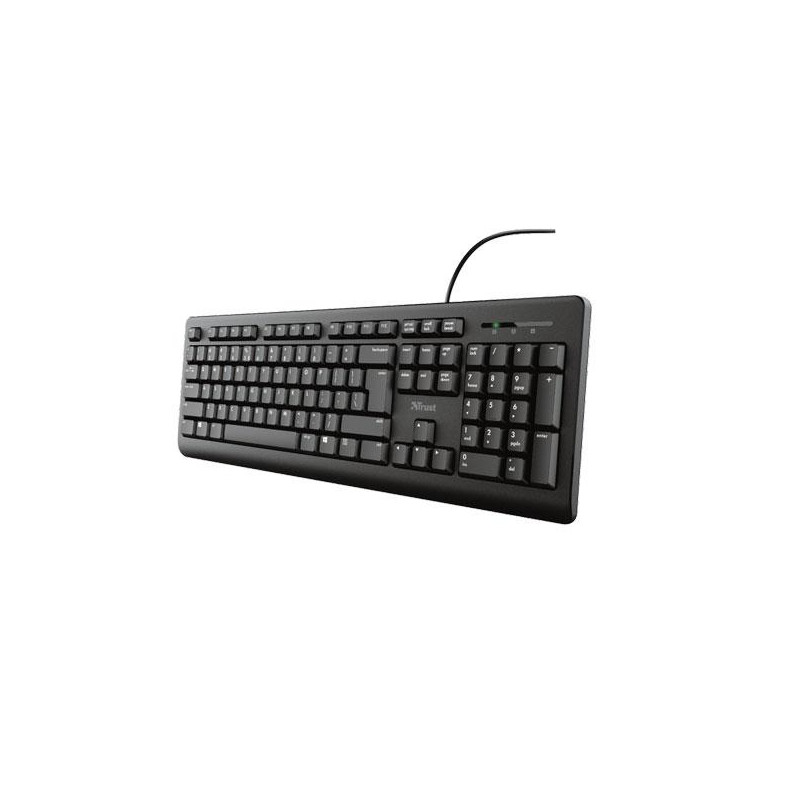 (23982) TRUST TECLADO TK150 TAMAÑO COMPACTO TECLEADO SILENCIADO RESISTENTE A LOS VERTIDOS CABLE 1.8M
