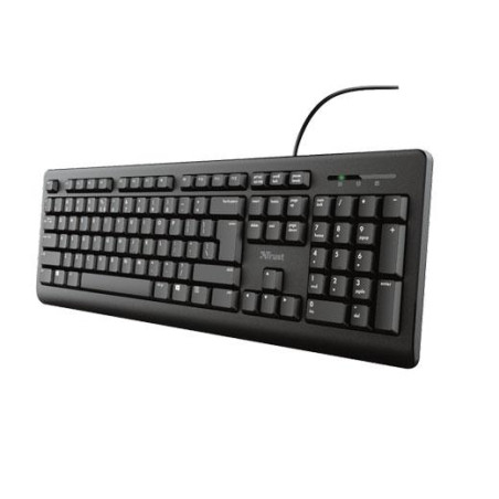 (23982) TRUST TECLADO TK150 TAMAÑO COMPACTO TECLEADO SILENCIADO RESISTENTE A LOS VERTIDOS CABLE 1.8M