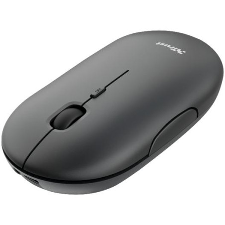 (24059) TRUST RATÓN PUCK INALÁMBRICO 800/1200/1600 DPI ULTRAFINO AMBIDIESTRO RECARGABLE NEGRO