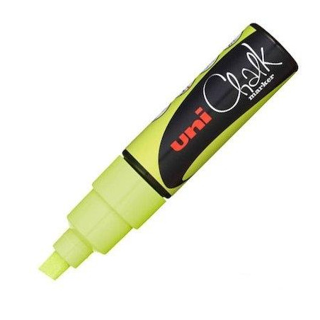 (140103000) UNIBALL MARCADOR DE TIZA LIQUIDA CHALK PWE-8K AMARILLO FLUOR