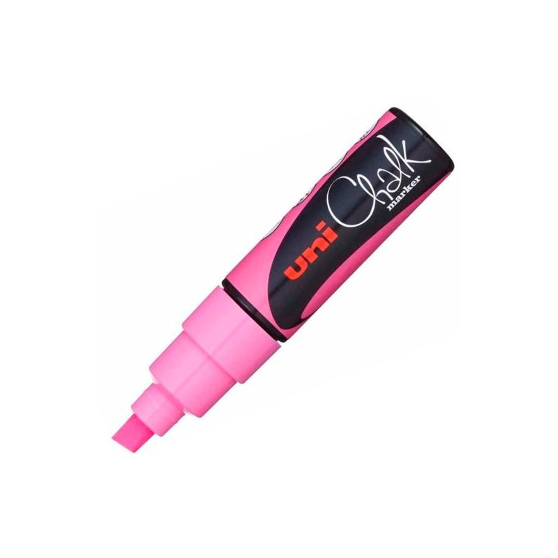 (140137000) UNIBALL MARCADOR DE TIZA LÍQUIDA CHALK PWE-8K ROSA FLÚOR