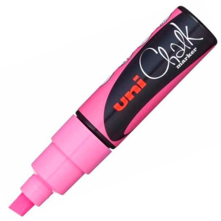 (140137000) UNIBALL MARCADOR DE TIZA LÍQUIDA CHALK PWE-8K ROSA FLÚOR