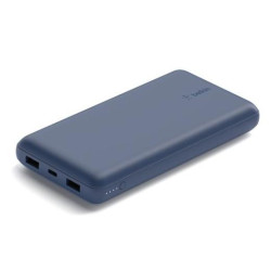 (BPB012BTBL) BELKIN CARGADOR POWER BANK QI 20K MAH 2USB-A 1 USB-C AZUL