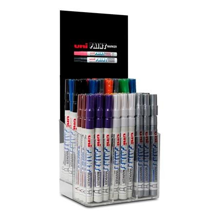 (182634276) UNIBALL MARCADOR PERMANENTE PAINT MARKER PX-21/54P COLORES SURTIDOS EXPOSITOR 54 UD