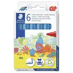 (340 C6-30) STAEDTLER ROTULADOR NORIS CLUB GRUESO AZUL CLARO ESTUCHE 6 UD