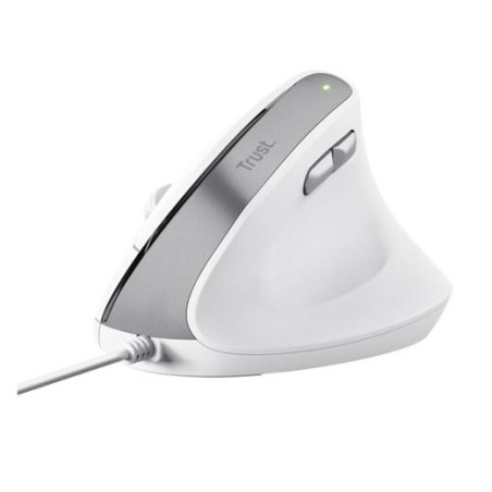 (25397) TRUST RATÓN ERGONÓMICO VERTICAL BAYO II CON CABLE 800/2400DPI BLANCO