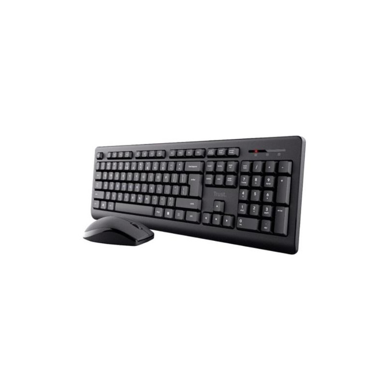 (25433) TRUST COMBO TECLADO + RATÓN INALÁMBRICO PRIMO QWERTY ESPAÑOL NEGRO