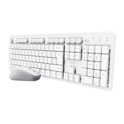 (25467) TRUST COMBO TECLADO + RATÓN INALÁMBRICO ODY II SILENCIOSO BLANCO