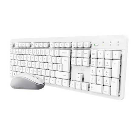(25467) TRUST COMBO TECLADO + RATÓN INALÁMBRICO ODY II SILENCIOSO BLANCO