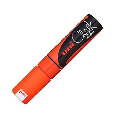 (140111000) UNIBALL MARCADOR DE TIZA LIQUIDA CHALK PWE-8K NARANJA FLUOR
