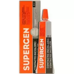 (62601-00000-04) SUPERGEN PEGAMENTO DE CONTACTO RESISTENTE INCOLORO TUBO 40ML EN MANCHETA