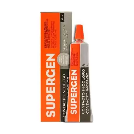 (62601-00000-04) SUPERGEN PEGAMENTO DE CONTACTO RESISTENTE INCOLORO TUBO 40ML EN MANCHETA