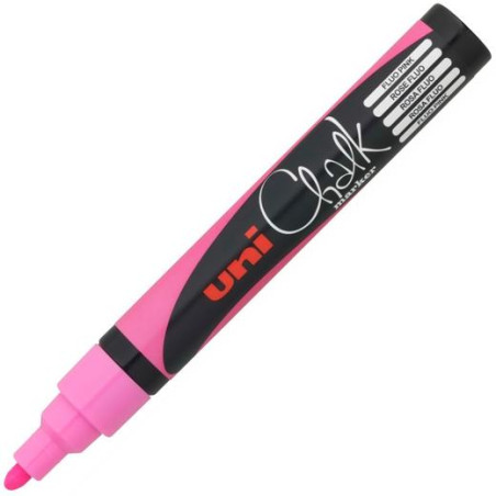 (264655000) UNIBALL MARCADOR DE TIZA LÍQUIDA CHALK PWE-5M ROSA FLÚOR