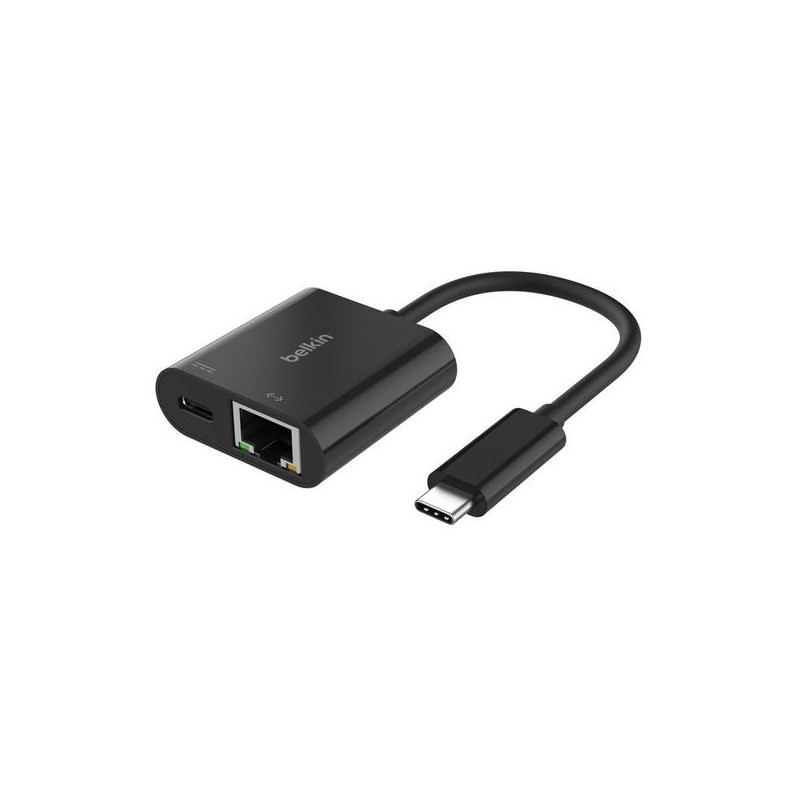 (INC019BTBK) BELKIN CABLE ADAPTADOR USB-C  A ETHERNET + CARGA 100W NEGRO