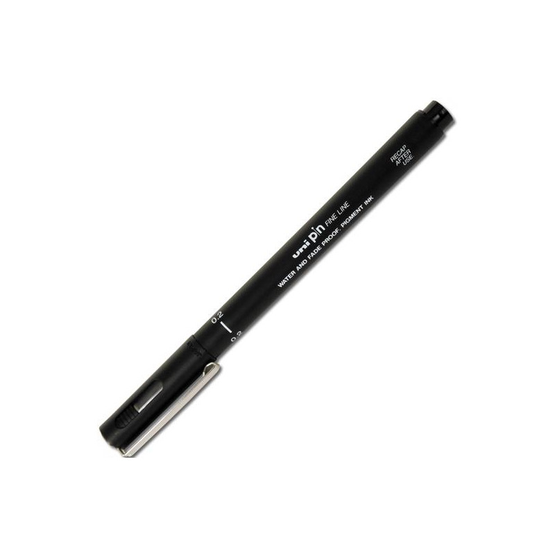 (288985000) UNIBALL ROTULADOR CALIBRADO PIN-200(S) 0.2 NEGRO CAJA 12 UD