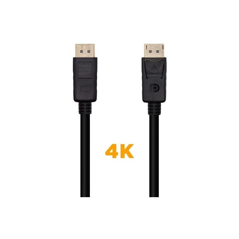 (A124-0455) AISENS CABLE DISPLAYPORT V1.2 4K@60HZ DP/M - DP/M NEGRO 1