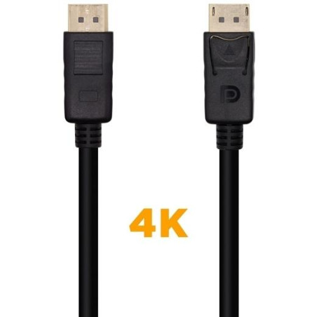 (A124-0455) AISENS CABLE DISPLAYPORT V1.2 4K@60HZ DP/M - DP/M NEGRO 1