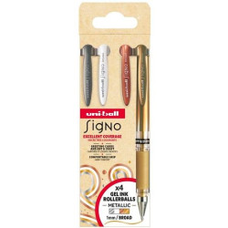 (302422291) UNIBALL ROLLERBALL SIGNO BROAD UM-153 1.0MM SURTIDO NO.1 SET 4 UD