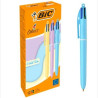 (517320) BIC BOLÍGRAFO 4 COLORES CUERPO PASTEL SURTIDOS CAJA 12 UD