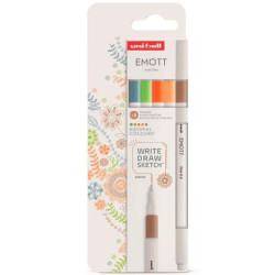 (302422263) UNIBALL EMOTT ROTULADORES DE ESCRITURA Y DIBUJO COLORES NATURALEZA ESTUCHE 5 UD