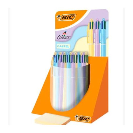 (517319) BIC BOLÍGRAFO 4 COLORES CUERPO PASTEL SURTIDOS EXPOSITOR 30 UD