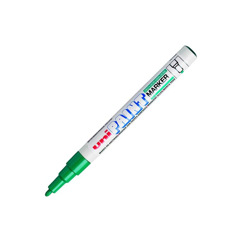 (558643000) UNIBALL MARCADOR PERMANENTE PAINT PX-21L VERDE CAJA 12 UD