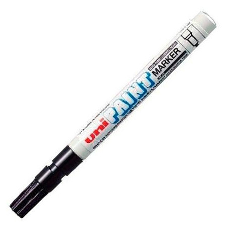(558726000) UNIBALL MARCADOR PERMANENTE PAINT PX-21L NEGRO CAJA 12 UD