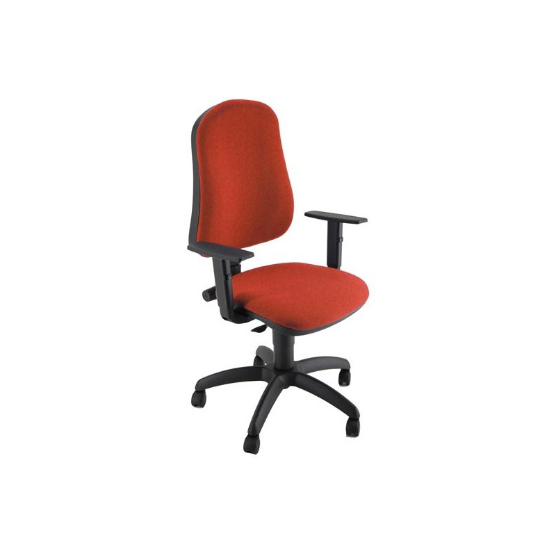 (SICP/BRF/ER) UNISIT SILLA ADMINISTRATIVA CP SIMPLE ROJA REPOSABRAZOS AJUSTABLES
