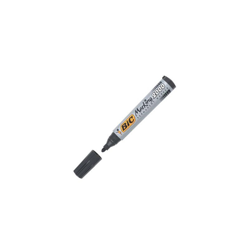 (8209153) BIC MARCADOR PERMANENTE MARKING 2000 PUNTA REDONDA NEGRO CAJA 12 UD