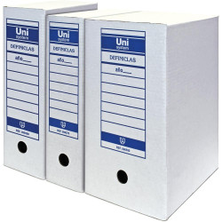 (96570) UNISYSTEM CAJA ARCHIVO DEFINICLAS FOLIO CARTÓN BLANCO PACK 50 UD