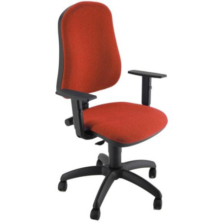 (SICP/BRF/ER) UNISIT SILLA ADMINISTRATIVA CP SIMPLE ROJA REPOSABRAZOS AJUSTABLES
