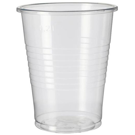 (35261) VASO AGUA 200ML PP TRANSPARENTE -PAQUETE 100U-