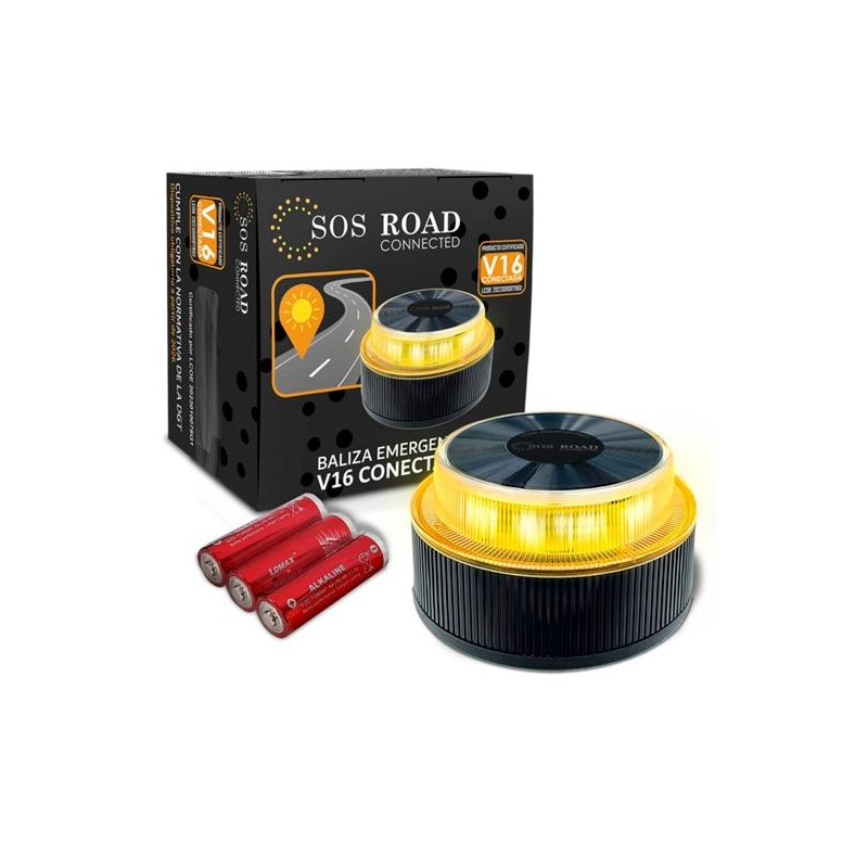 (DP-EL2022-C1) SOS ROAD DISPOSITIVO LUMINOSO V16 SEÑALIZACIÓN HOMOLOGADO CONECTADO CON GEOLOCALIZACIÓN