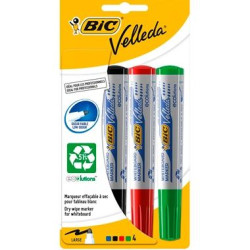 (8757151) VELLEDA MARCADORES PIZARRA BLANCA 1701 PPUNTA REDONDA C/SURTIDOS BLÍSTER 4 UD