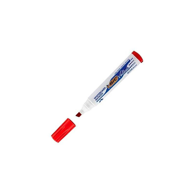 (904948) VELLEDA MARCADOR PIZARRA BLANCA ECOLUTIONS 1751 PUNTA BISELADA ROJO CAJA 12 UD